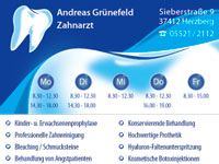 Gr&uuml;nefeld Zahnarzt
